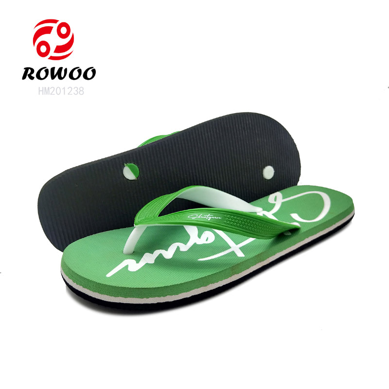 Printing Men Flipflops Rubber Sole Anti-slip Slippers Shower Sandals Indoor-outdoor Sandals