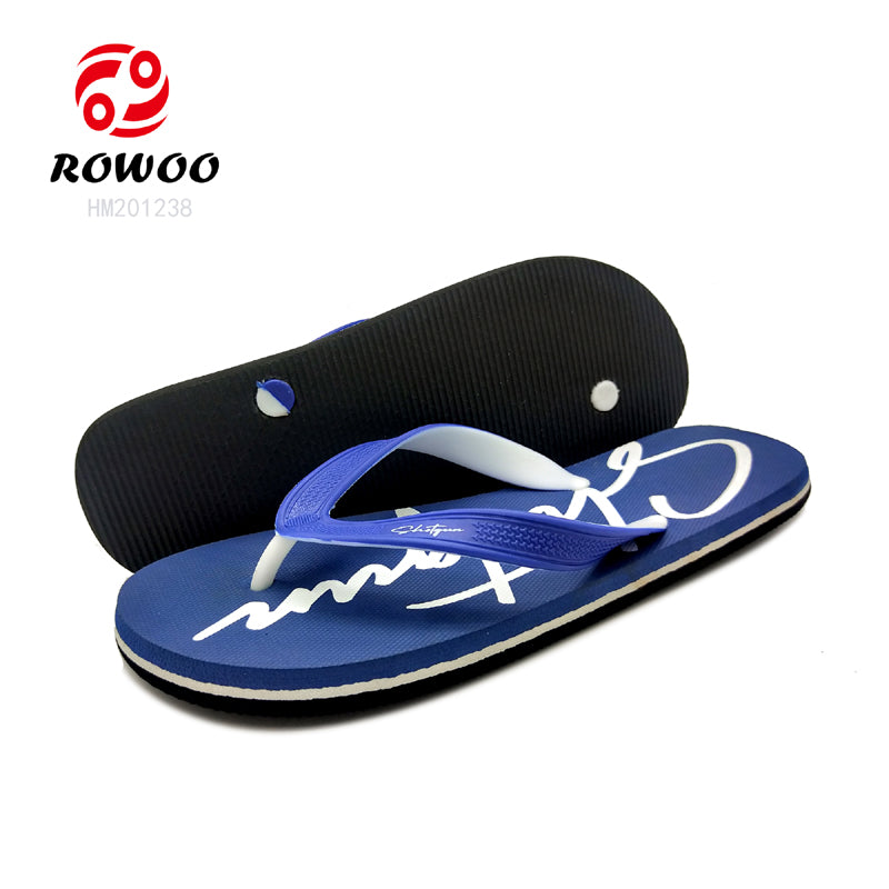 Printing Men Flipflops Rubber Sole Anti-slip Slippers Shower Sandals Indoor-outdoor Sandals