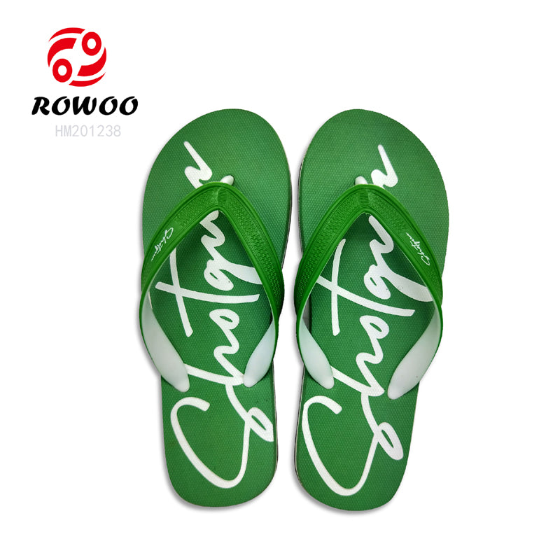 Printing Men Flipflops Rubber Sole Anti-slip Slippers Shower Sandals Indoor-outdoor Sandals