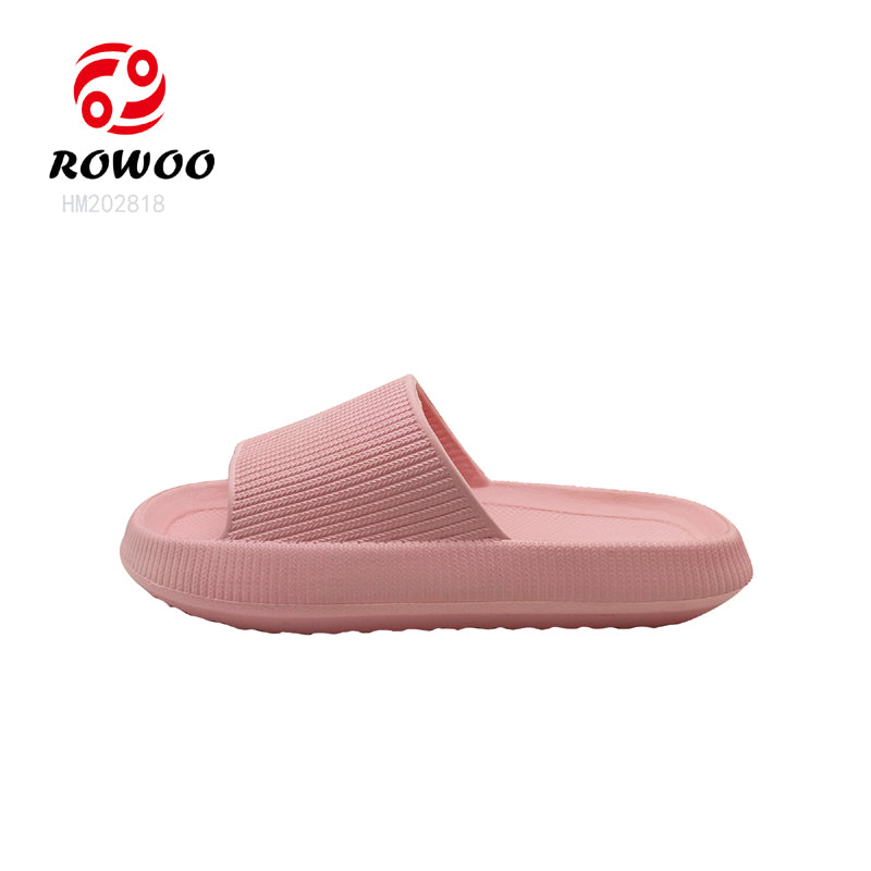 Designer Summer Soft Thick Sole House Pillow Slides Pure Color