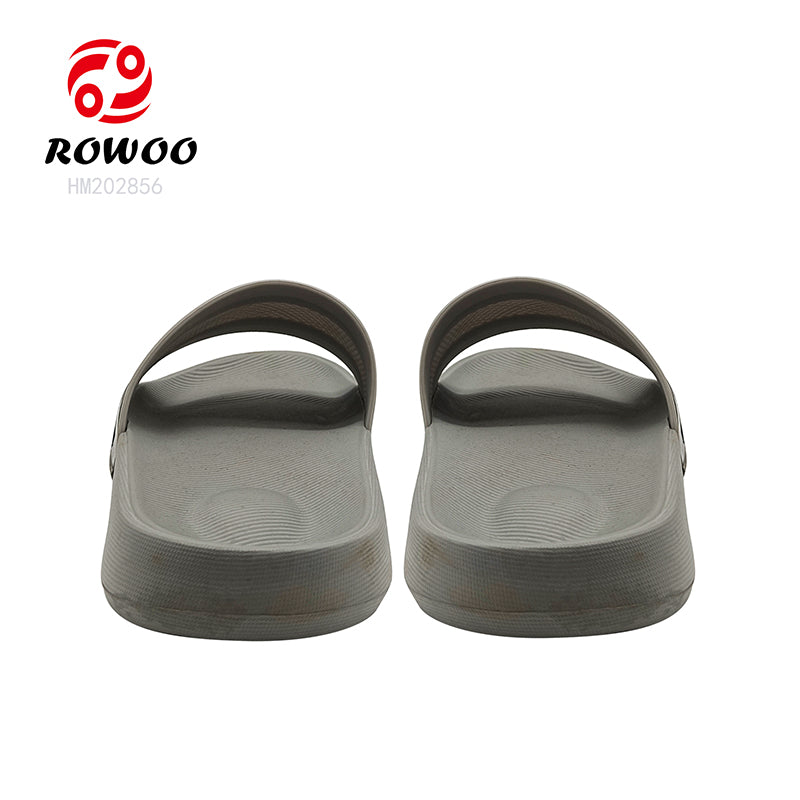 Wholesale breathable custom logo black grey slides sandal unisex