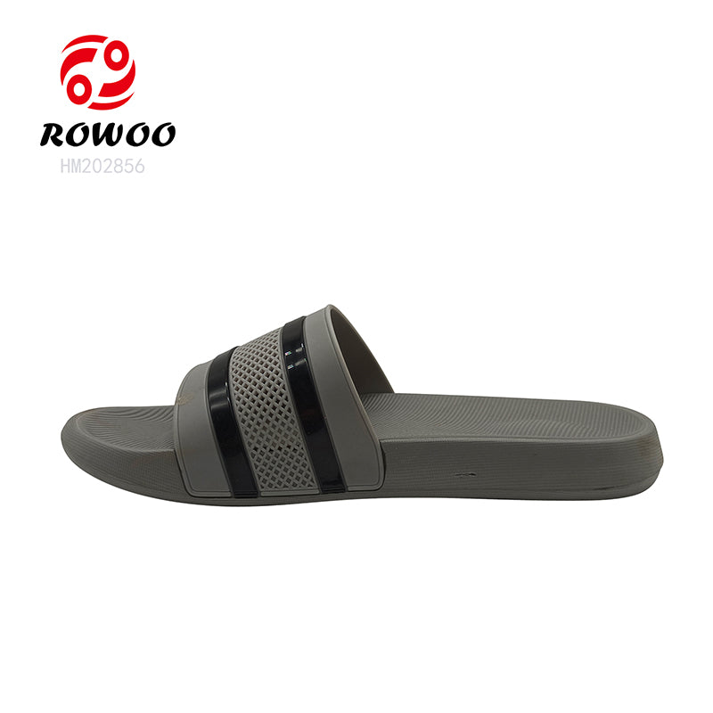 Wholesale breathable custom logo black grey slides sandal unisex