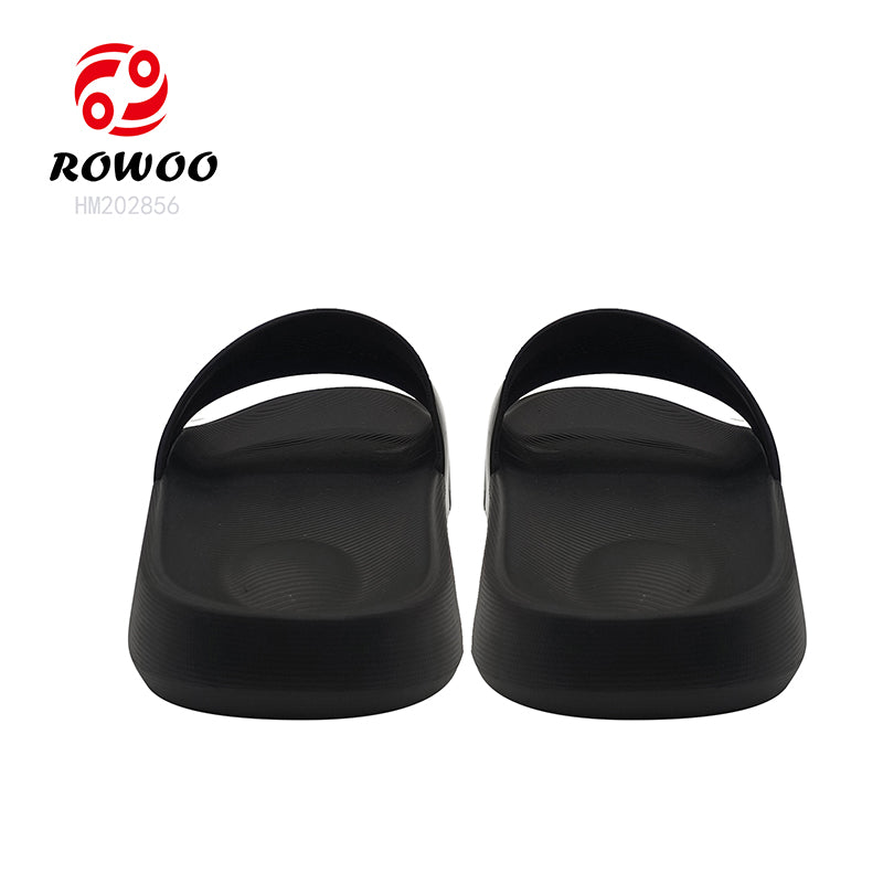 Wholesale breathable custom logo black grey slides sandal unisex