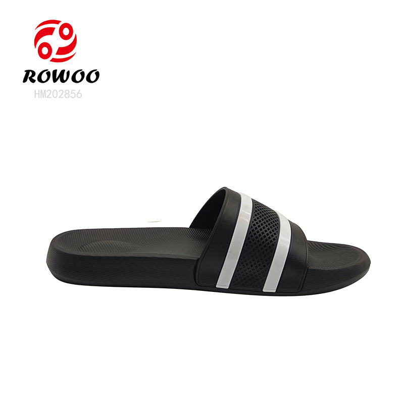 Wholesale breathable custom logo black grey slides sandal unisex