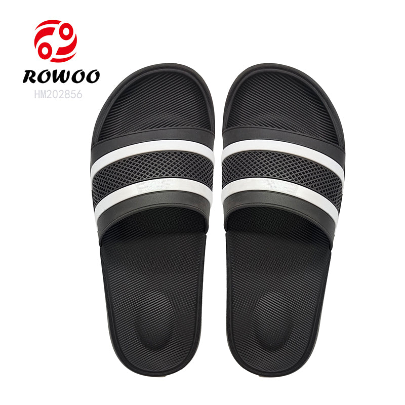 Wholesale breathable custom logo black grey slides sandal unisex
