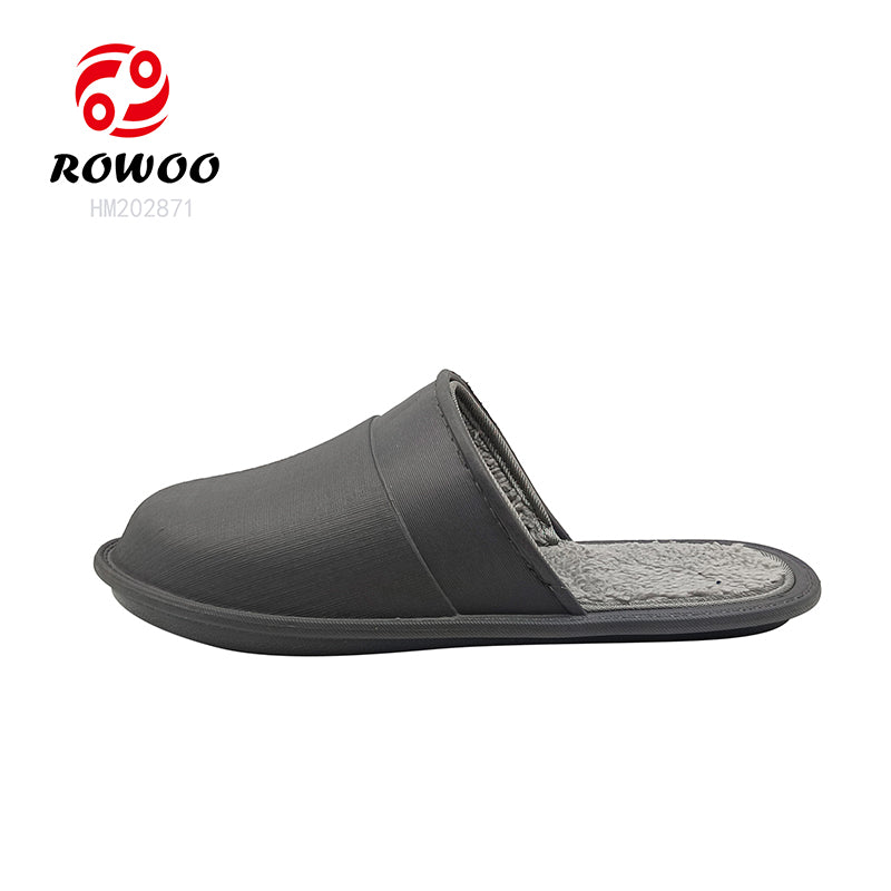 Unisex Fur Clogs Indoor Mules Winter Warm House Men Slippers