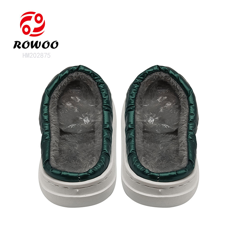 Waterproof Women Customized warm shoes Indoor cozy bedroom plush slippers