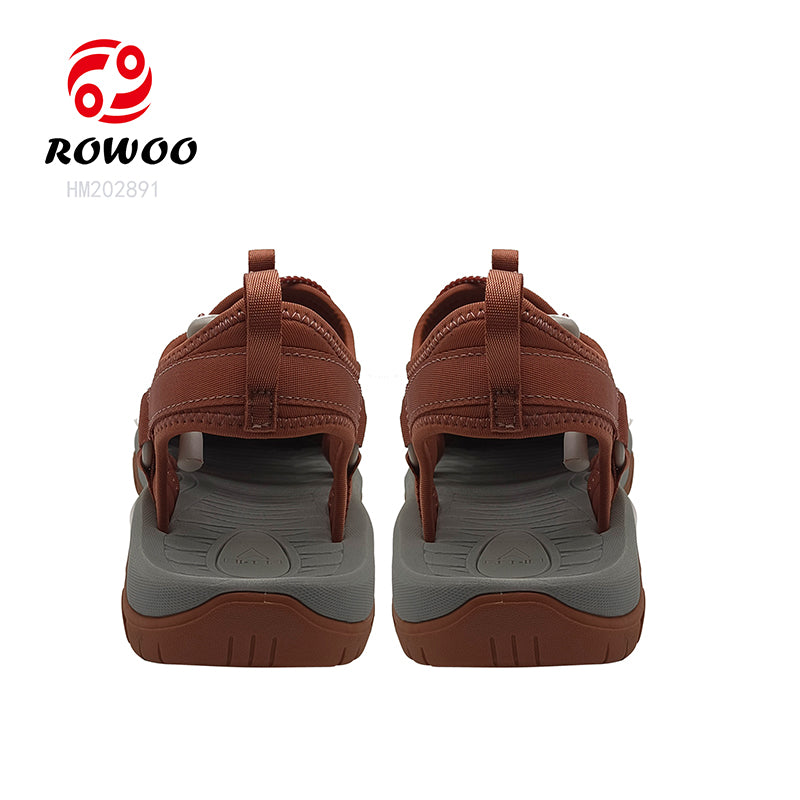 Custom Mens Sports Fashion Open Toe Non-Slip Casual Outdoor Hiking Running Beach Leather Sandals For Boys