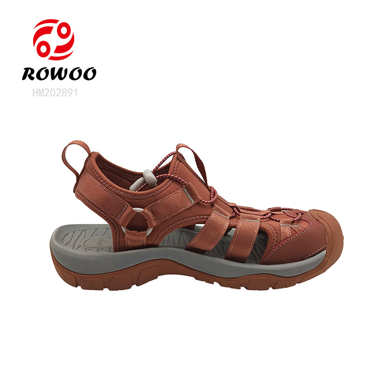 Custom Mens Sports Fashion Open Toe Non-Slip Casual Outdoor Hiking Running Beach Leather Sandals For Boys