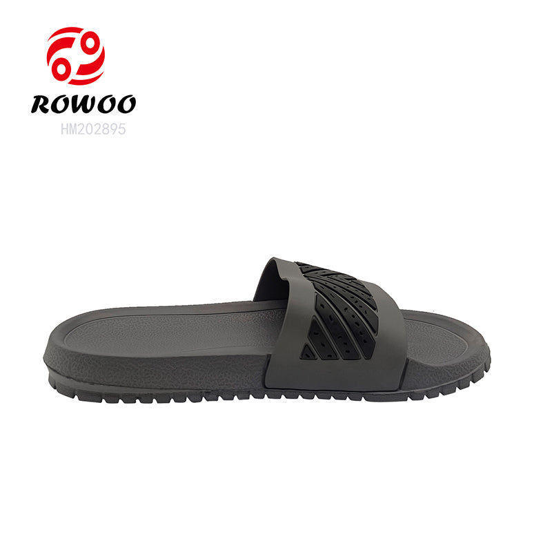 Wholesale slide slippers custom logo for men design EVA