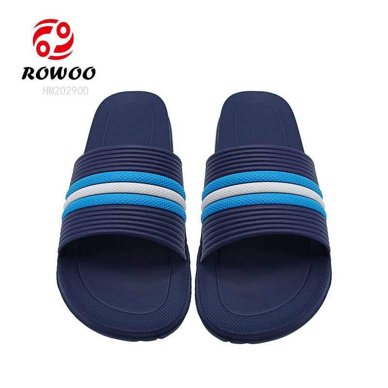 Wholesale Non-Slide Male Slippers Beach Flat Shoes Slides