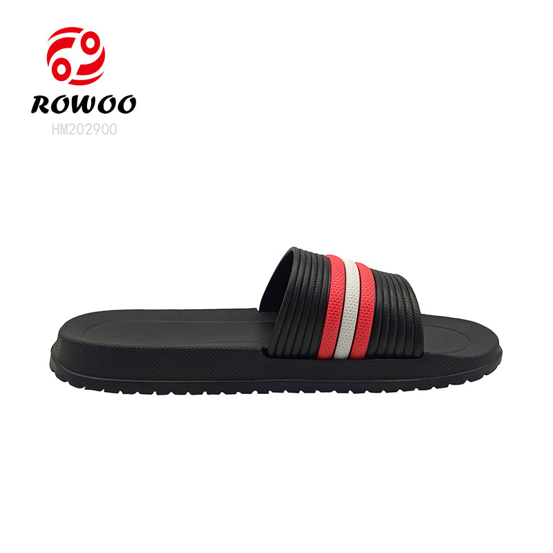 Wholesale Non-Slide Male Slippers Beach Flat Shoes Slides