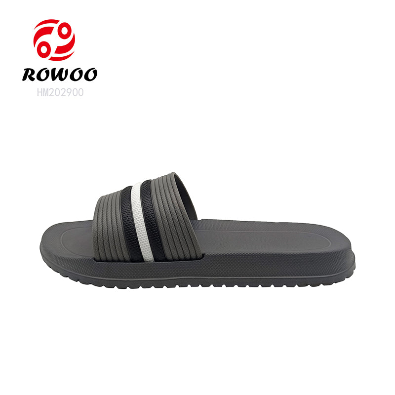 Wholesale Non-Slide Male Slippers Beach Flat Shoes Slides