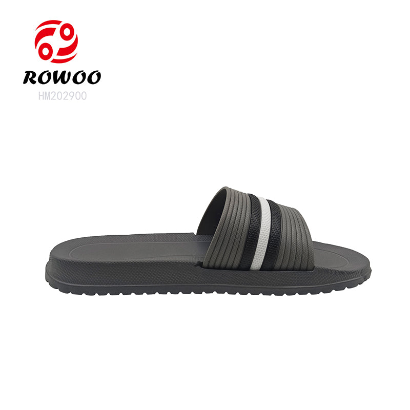 Wholesale Non-Slide Male Slippers Beach Flat Shoes Slides