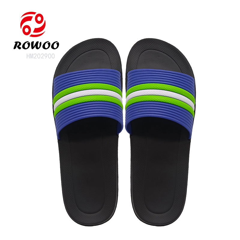 Wholesale Non-Slide Male Slippers Beach Flat Shoes Slides