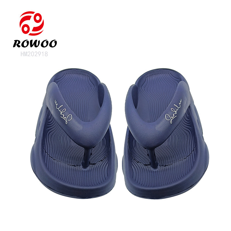 Wholesale Non-Slip Clouds Custom Flip Flops EVA Injection Men Comfy Bathroom Slippers Cushion Thick Sole