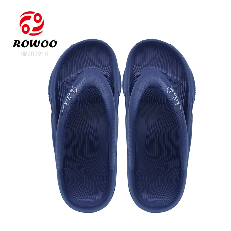 Wholesale Non-Slip Clouds Custom Flip Flops EVA Injection Men Comfy Bathroom Slippers Cushion Thick Sole
