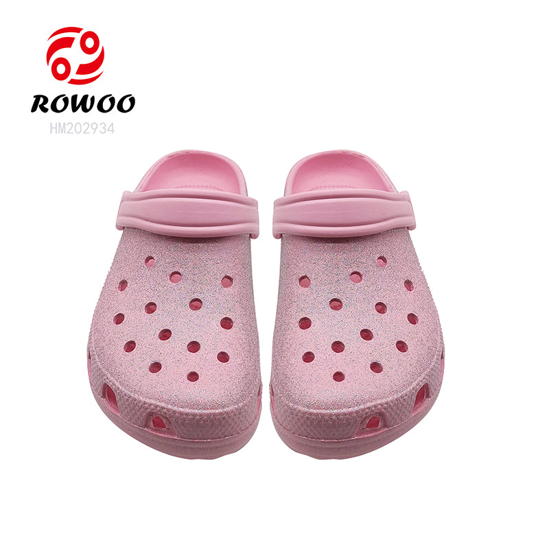 Customized EVA Clogs New Arrival Glitter Non-slip Women