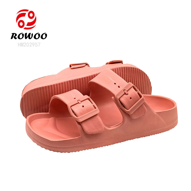 Custom Multi-Color Women's EVA Sandals Buckle Flat Barefoot Sandals