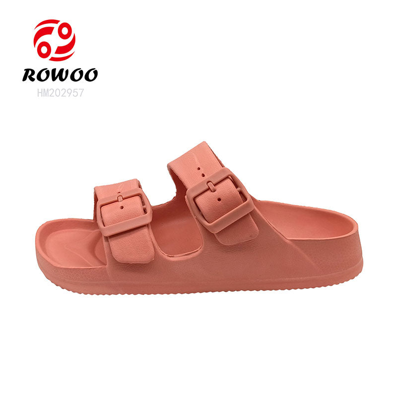 Custom Multi-Color Women's EVA Sandals Buckle Flat Barefoot Sandals