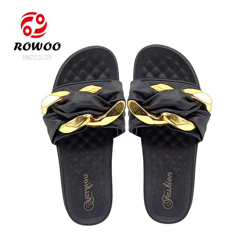 Wholesale Women's Soft Thick Platform bow Slide Slippers
