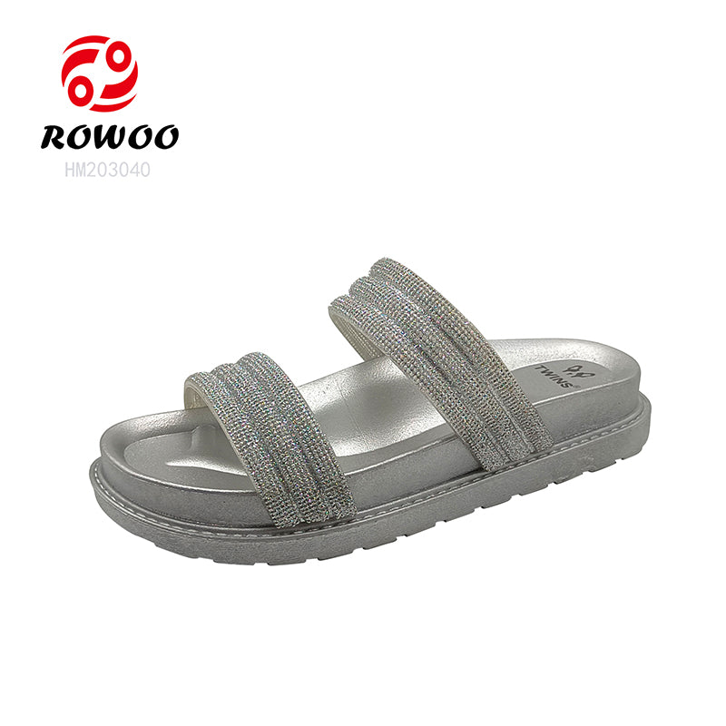 Customizable Logo Ladies' Fashion Sandals Thick Bottom Sole Flat Platform Summer Sandals with round Breathable Design
