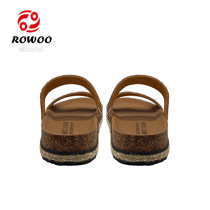 Wholesale Custom Women's PVC Rhinestone Slippers