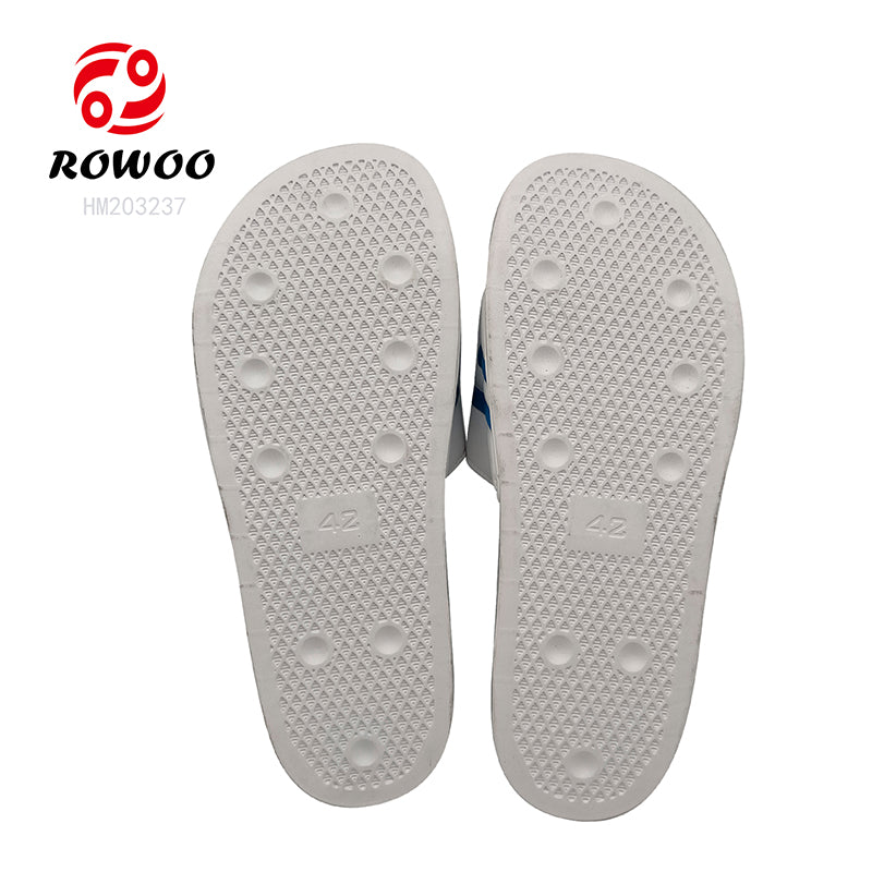 white blue slides Men's EVA sandal slippers Summer lightweight