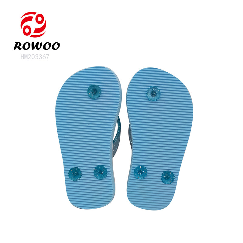 Wholesale Cheap Customized Logo Flip Flops Children's EVA Thong Sandals with Flat PVC Outdoor Summer Activities