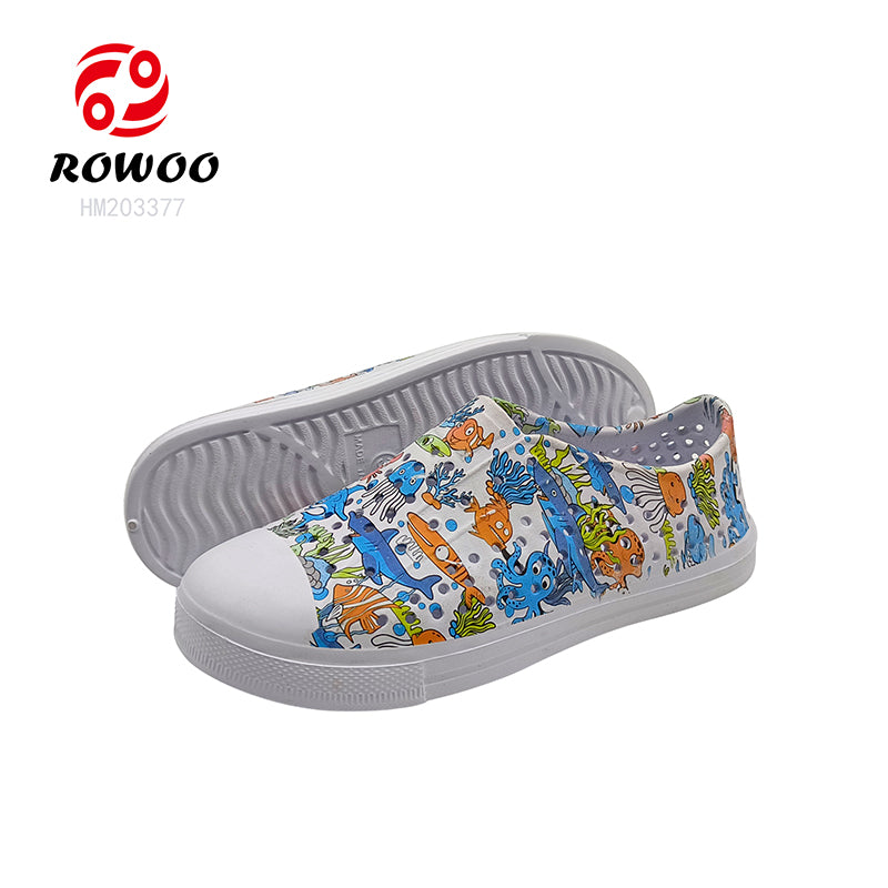 EVA Printing Garden Sandals Ladies Flat Summer Beach Sandals Breathable Slip-on Shoes