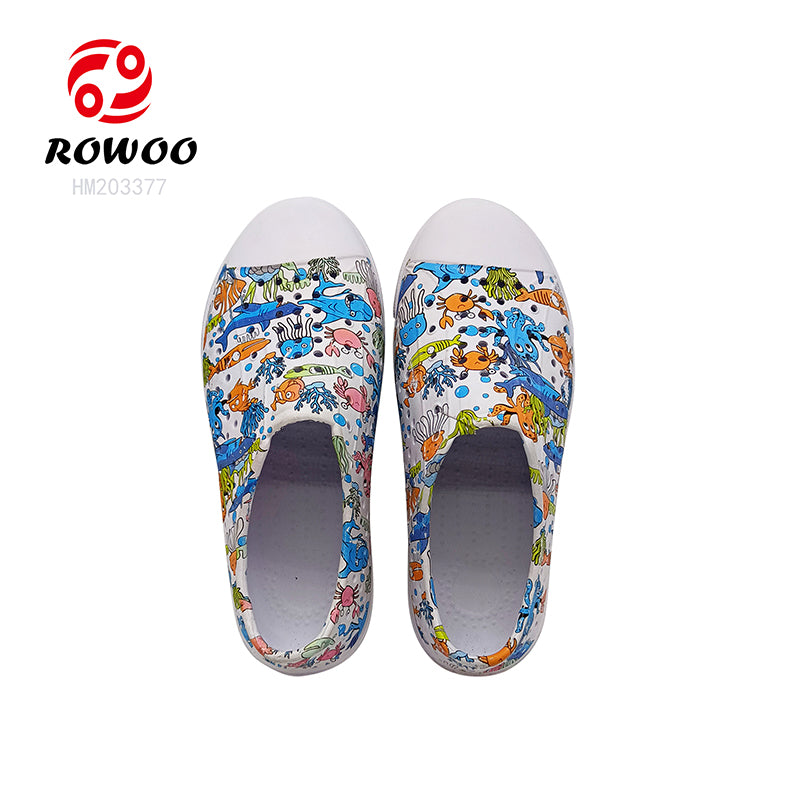 EVA Printing Garden Sandals Ladies Flat Summer Beach Sandals Breathable Slip-on Shoes