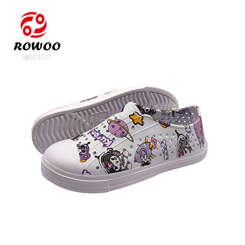 EVA Printing Garden Sandals Ladies Flat Summer Beach Sandals Breathable Slip-on Shoes