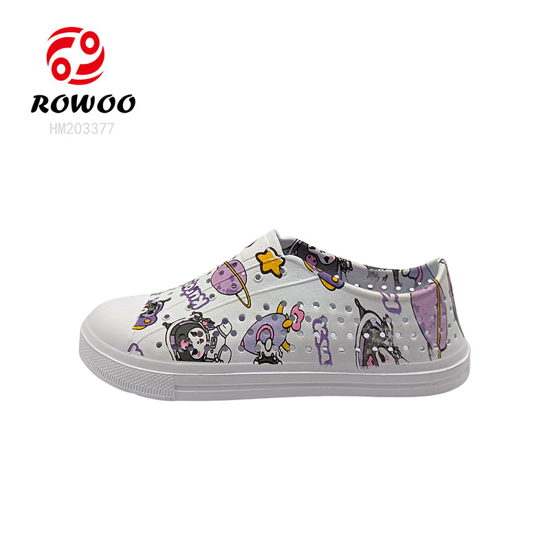 EVA Printing Garden Sandals Ladies Flat Summer Beach Sandals Breathable Slip-on Shoes