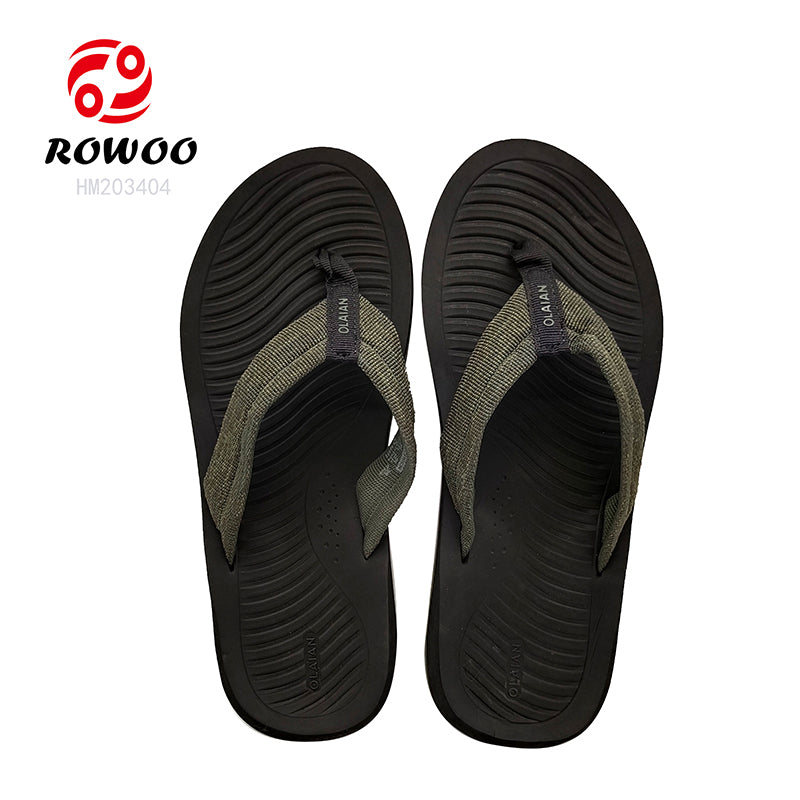 Factory Price Men Outdoor Flip Flops Anti-slip Thong Sandals Black Customized Logo Sandals