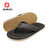 High Quality Men's Printed Flip Flops Brown Leather Slipper Sandals Anti-Slip Waterproof Feature Style Leather Summer Sandals