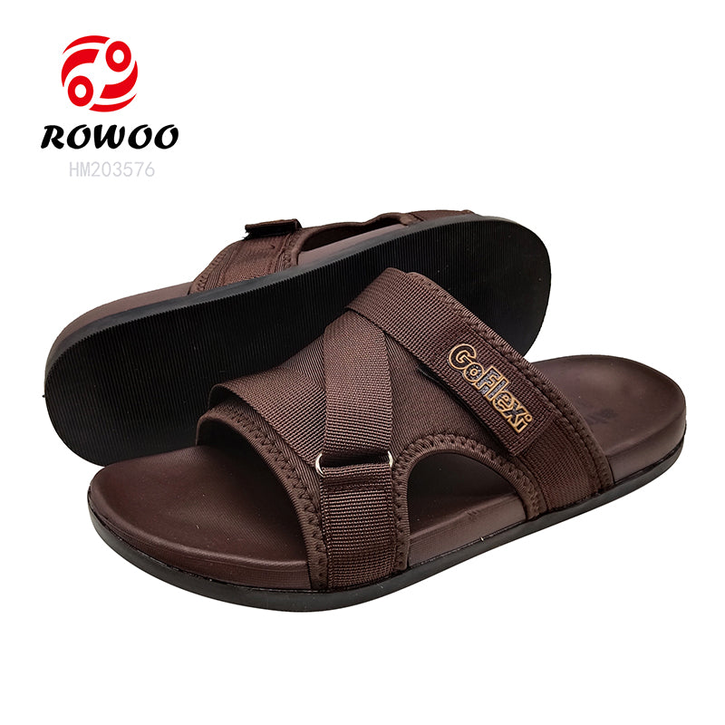 New Unisex Men Outdoor Slippers Slide Sandals Beach Soft PU Sole Flat Shoes Sandals Homme Men Slippers 2024