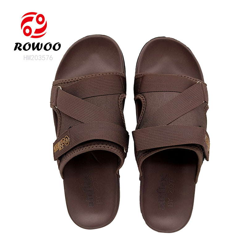 New Unisex Men Outdoor Slippers Slide Sandals Beach Soft PU Sole Flat Shoes Sandals Homme Men Slippers 2024