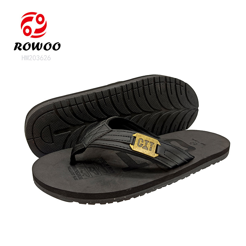 Custom Men's Casual Flip-Flops with Willow Leaf Print Soft Breathable Lightweight Outsole Anti-Slip Feature Summer Winter Spring
