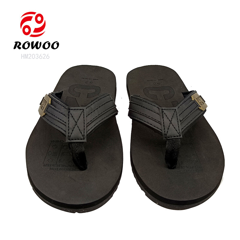 Custom Men's Casual Flip-Flops with Willow Leaf Print Soft Breathable Lightweight Outsole Anti-Slip Feature Summer Winter Spring