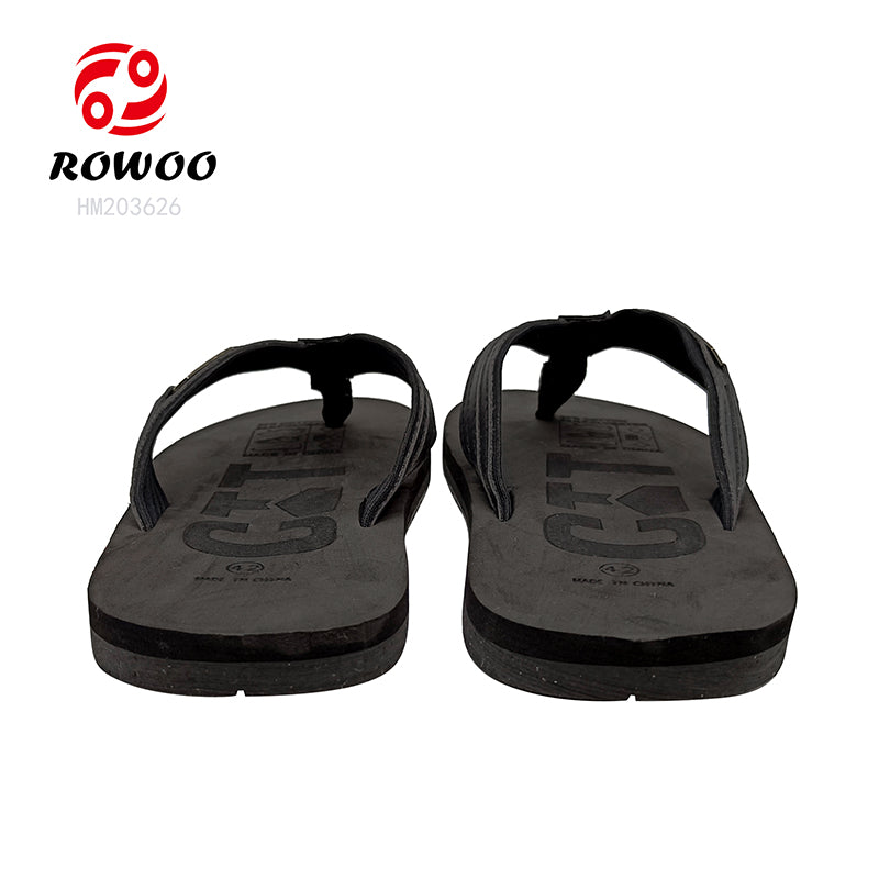 Custom Men's Casual Flip-Flops with Willow Leaf Print Soft Breathable Lightweight Outsole Anti-Slip Feature Summer Winter Spring