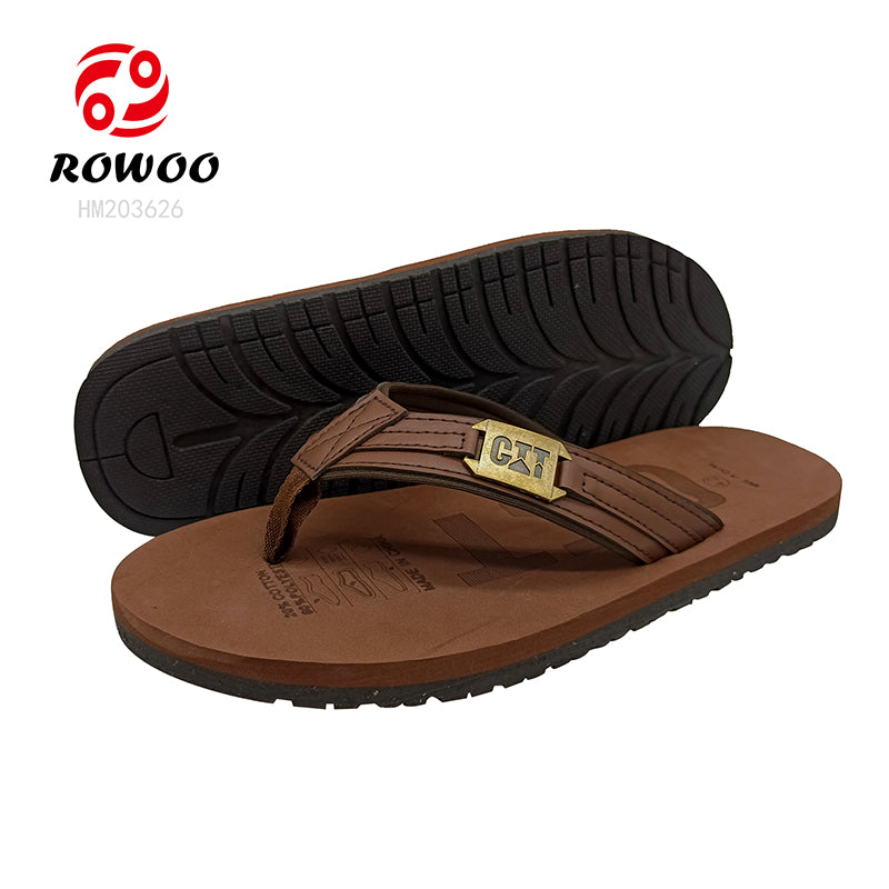 Custom Men's Casual Flip-Flops with Willow Leaf Print Soft Breathable Lightweight Outsole Anti-Slip Feature Summer Winter Spring
