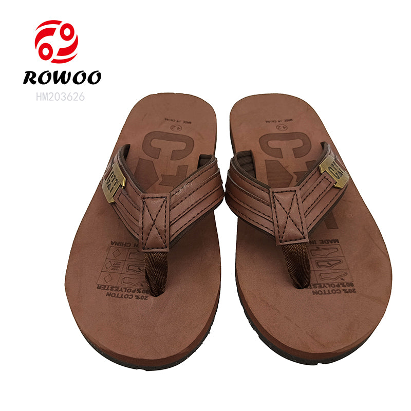 Custom Men's Casual Flip-Flops with Willow Leaf Print Soft Breathable Lightweight Outsole Anti-Slip Feature Summer Winter Spring