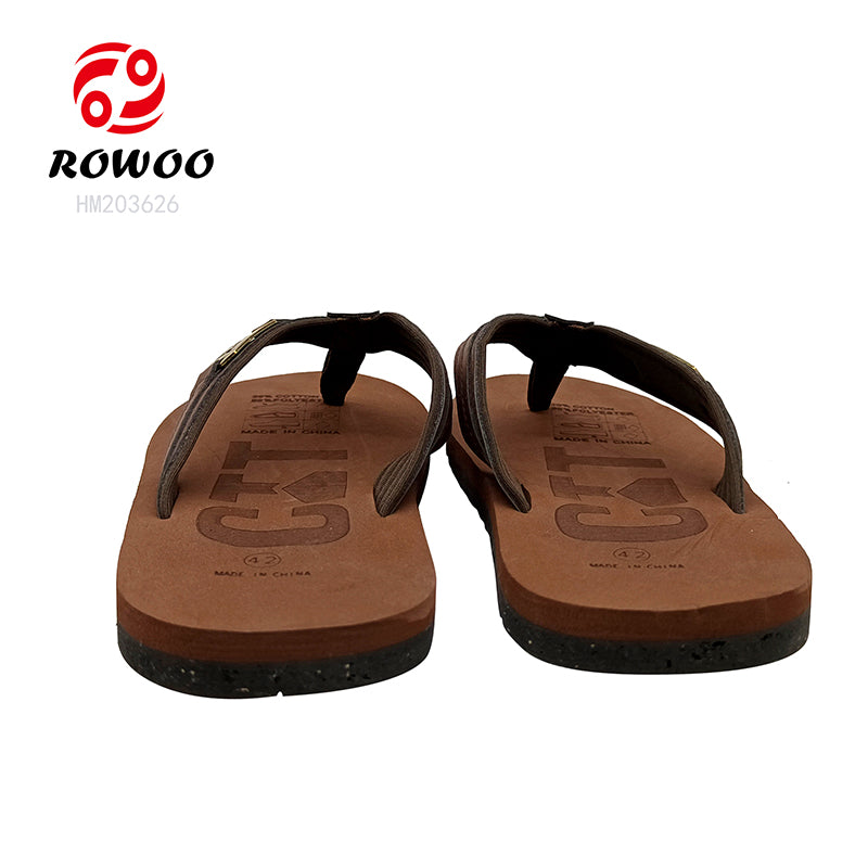 Custom Men's Casual Flip-Flops with Willow Leaf Print Soft Breathable Lightweight Outsole Anti-Slip Feature Summer Winter Spring