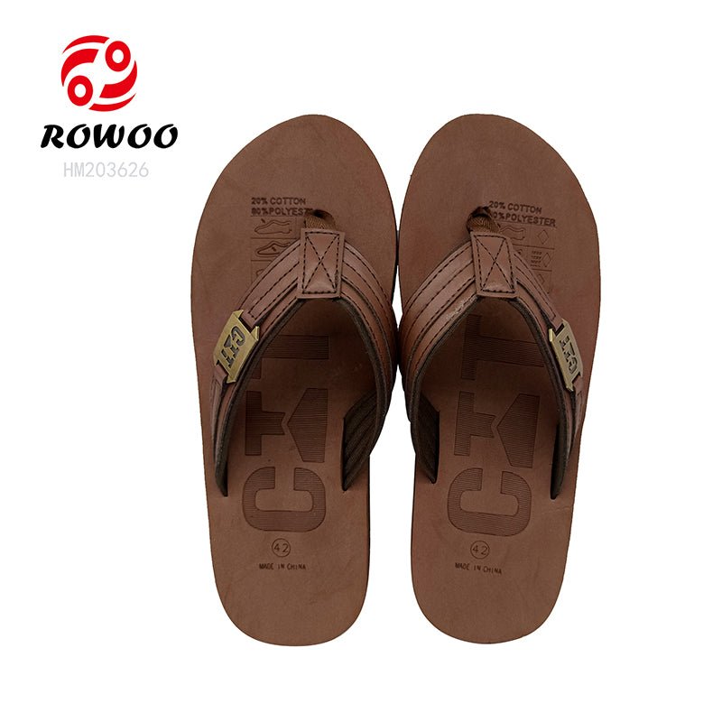 Custom Men's Casual Flip-Flops with Willow Leaf Print Soft Breathable Lightweight Outsole Anti-Slip Feature Summer Winter Spring