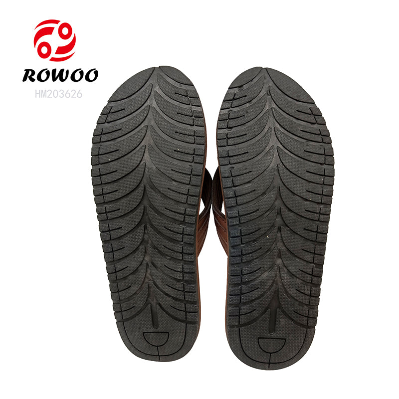 Custom Men's Casual Flip-Flops with Willow Leaf Print Soft Breathable Lightweight Outsole Anti-Slip Feature Summer Winter Spring