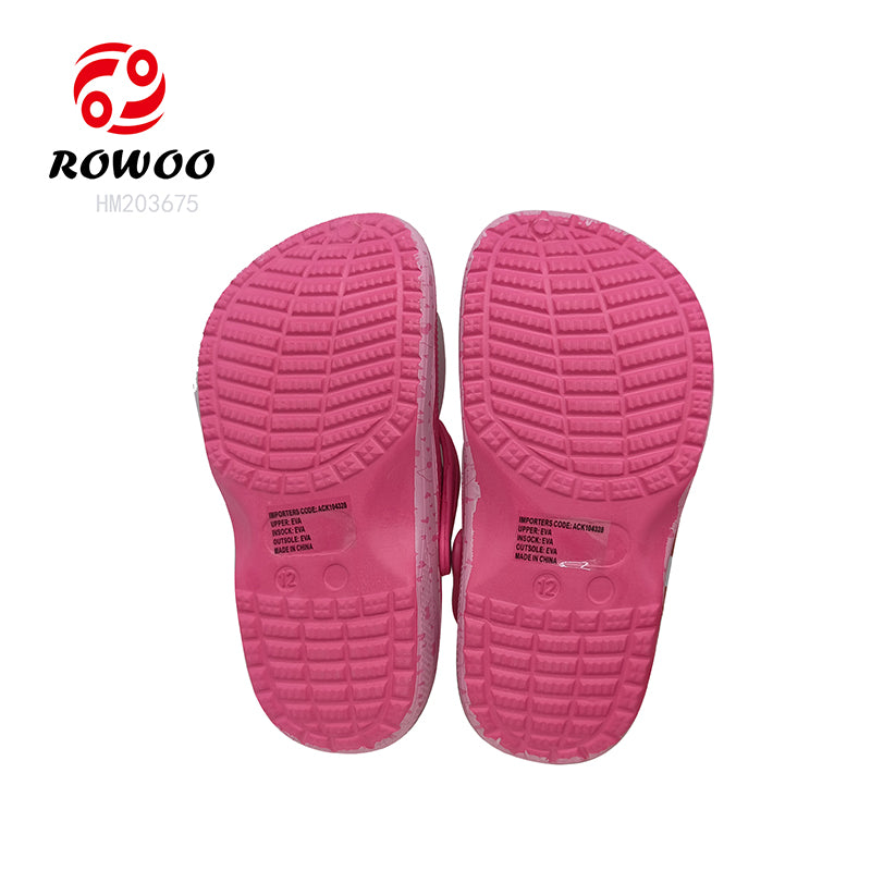 Pink EVA Garden Shoes DIY Breathable Children Clog Sandals Lightweight Wholesale Price Cute Slipper Shoes