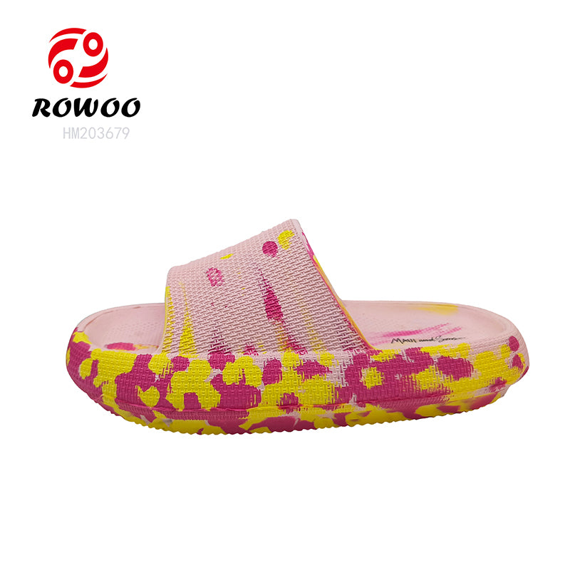 Custom Memory Eva Thick Sole Pillow Slides Slippers Sandals Cloud EVA Foam Bottom Slippers Slides 2024 Painting Shoes