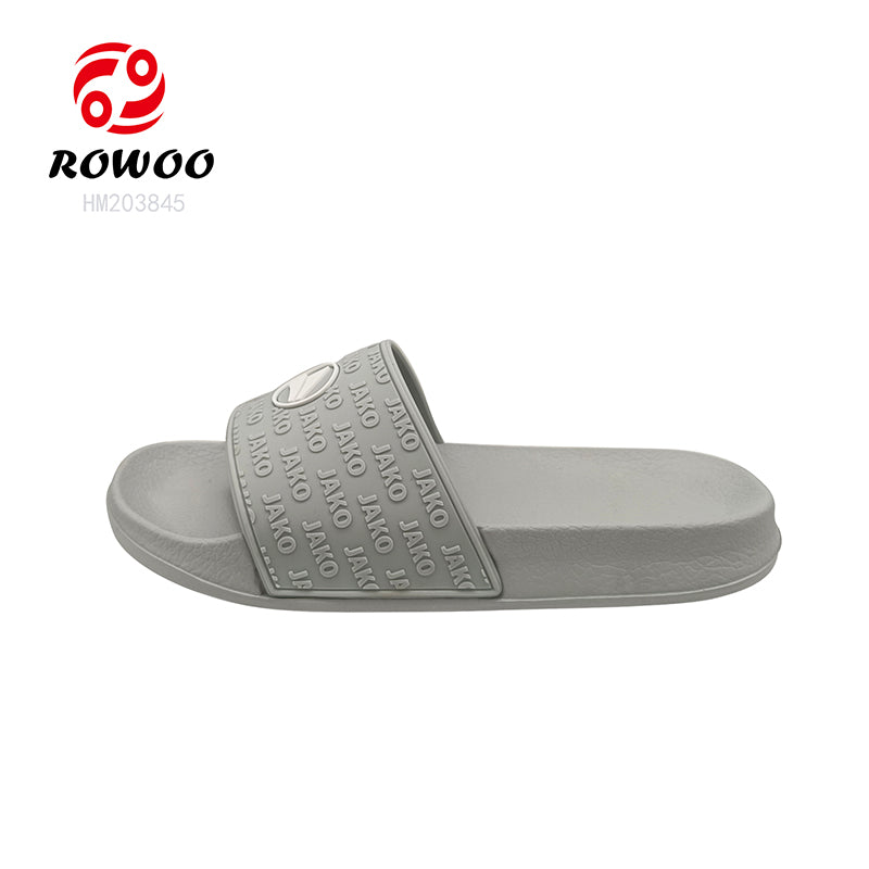 Women's Embossment Printed LOGO EVA Summer Grey Cool Beach Slippers