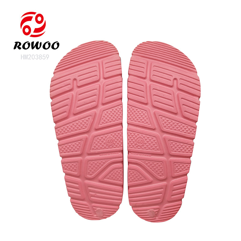 Women's Pink EVA Double Straps Summer Beach Barefoot Sandals