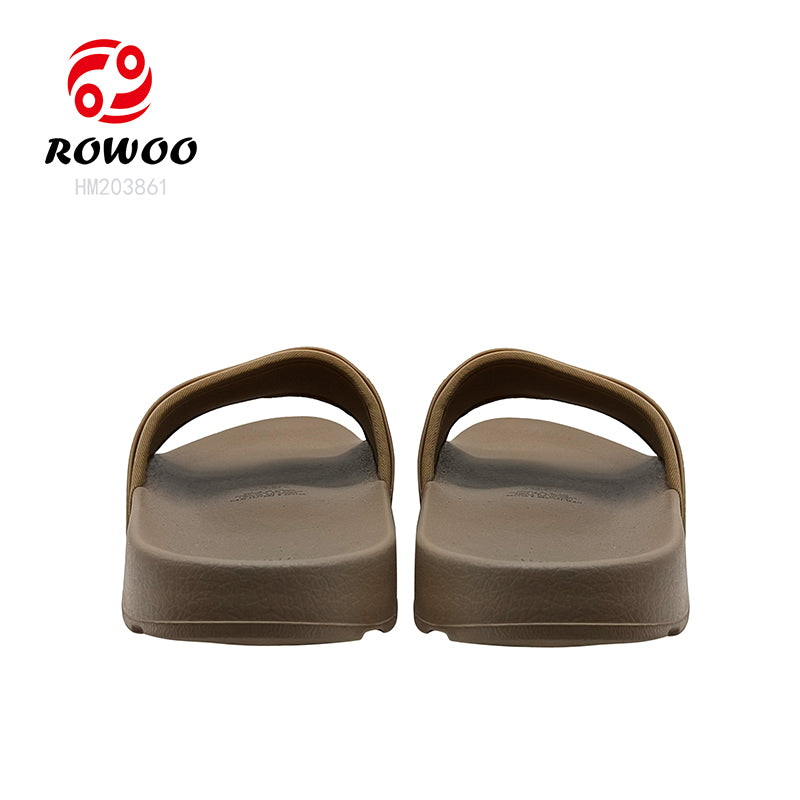 Women Brown Pu Casual Summer Indoor Non-slip Slippers